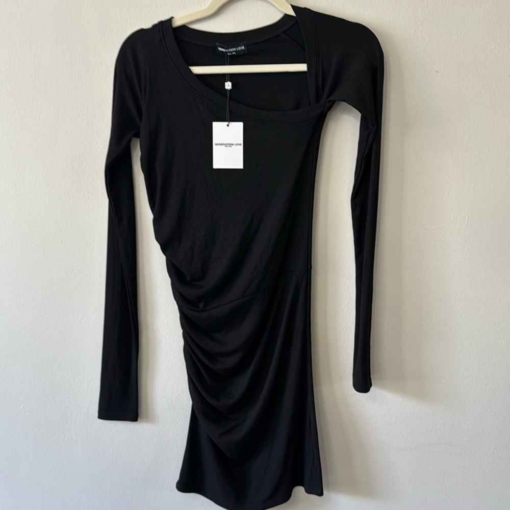 Revolve Generation Love Danni Dress in Black NWT